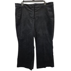 J.Crew Velvt Kelsey Kickout Crop Flare Pant Women 18 Black NWT $148 CO121